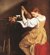 Orazio Gentileschi The Lute Player by Orazio Gentileschi. oil painting reproduction